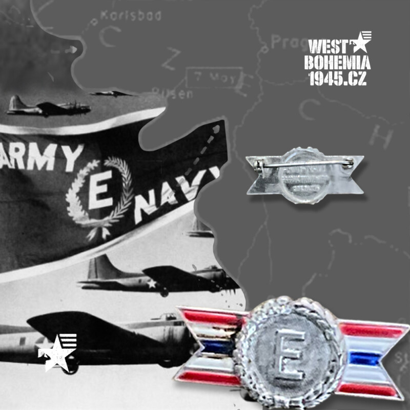 Originální odznak ARMY & NAVY E PRODUCTION AWARD